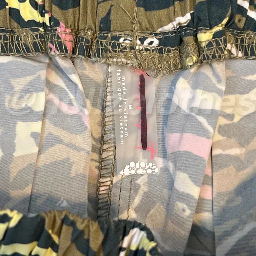 NWOT Free People Zephyr Printed Pants Olive M - Picture 8 of 11